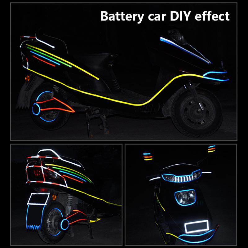1Cmx8M Samolepky na kolo Reflexní páska Fluorescenční Pásky na horské kolo Cyklistické pásky na cyklistickou helmu Motocykl Skútr