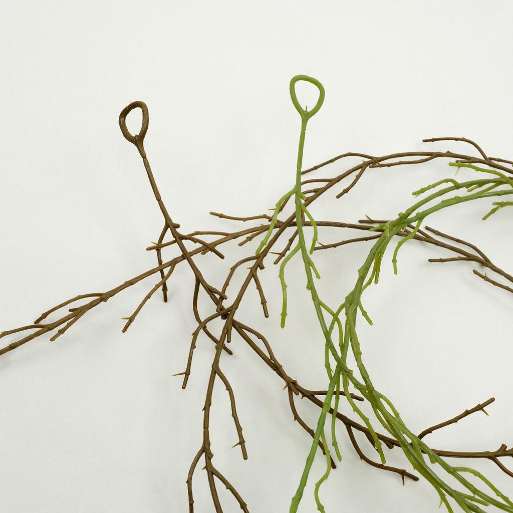 72-Head Rattan Artificial Vine with Green Plant Leaves for Wall Decor