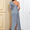 Frühling und Herbst Damen Kleid Hot Gold Swing Sexy lange Schleppe Bankett Abendkleid