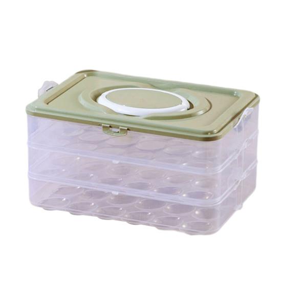 Egg Storage Box Transparent 24 Grids Large Capacity Dustproof with Lid And Handle Stackable Kitchen Fridge Egg Tray Egg Storage Container Egg Holder