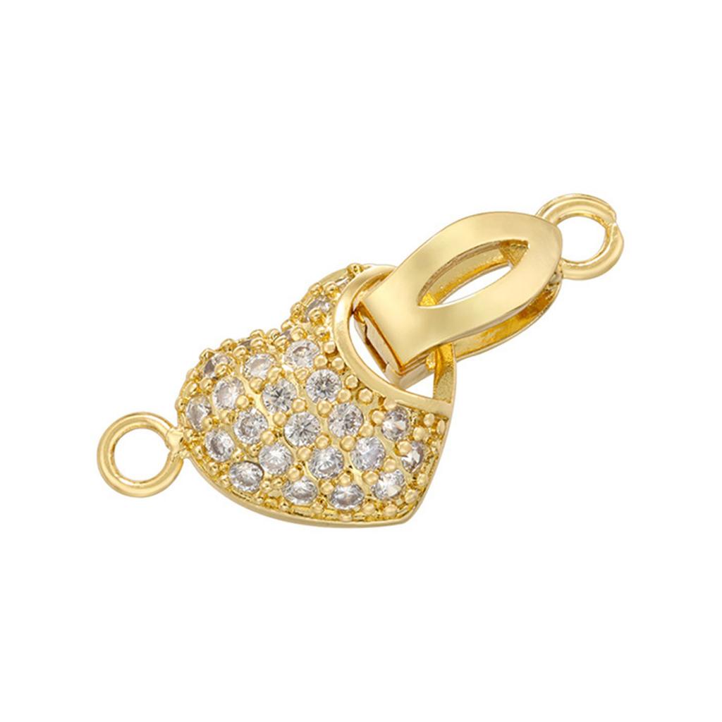 Versatile Jewelry Making Clasps Fashionable Gold Jewelry Clasp Set with Cubic Zirconia for DIY Jewelry Creations