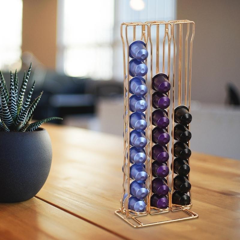 Versatile Coffee Storage Rack Portable Storage Organizer Rotatable Display Stand
