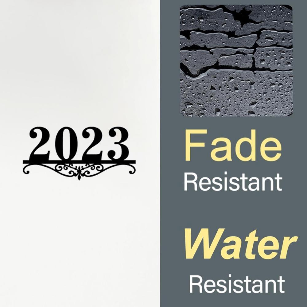 Metal Address Sign Large Custom House Number Plate Modern Wall Decor Outdoor