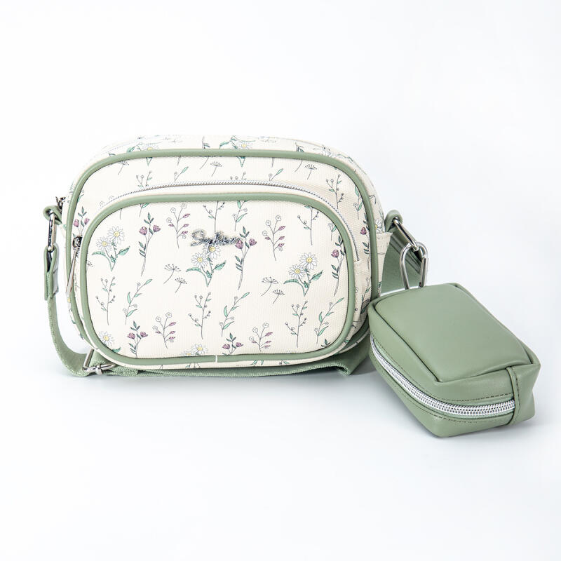 High Quality PU Leather Women's Handbags Purse Ladies Flower Printing Small Shoulder Bags Multifunctional Commuter Crossbody Bag