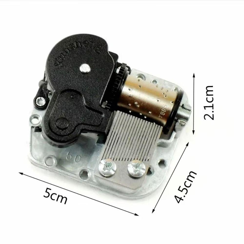New Alloy Music Box Movement Black&Silver Mini Decor Collectibles Christmas Song Movement Wedding Favor