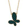 Stylish Titanium Steel Striped Butterfly Necklace For Women Perfect For Any Occasion