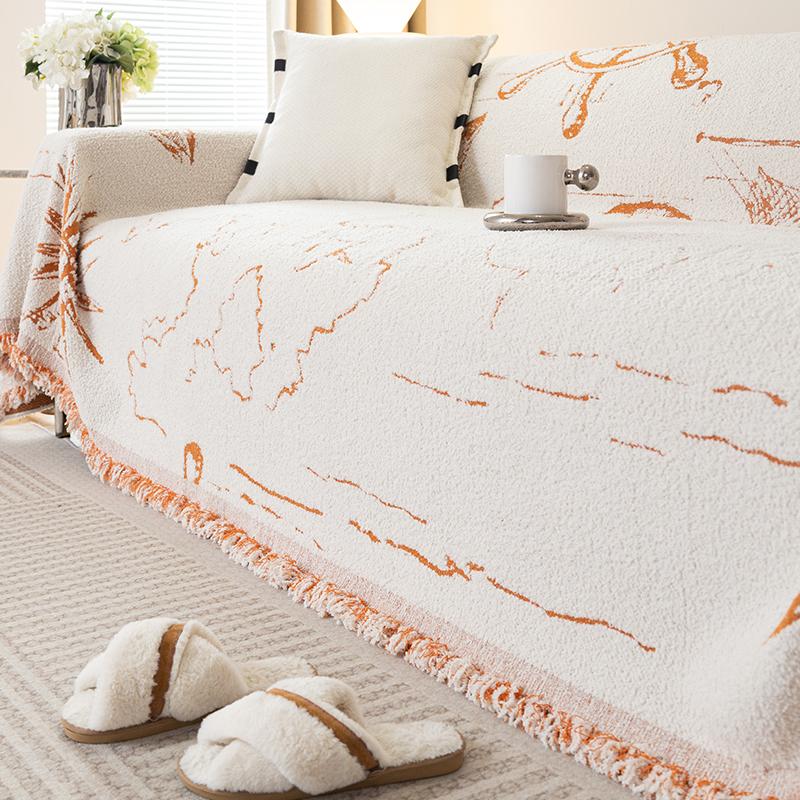 

Чехлы для диванов из синели, ткань, четыре сезона, универсальные пылезащитные ретро подушки на сиденья дивана, нескользящее одеяло для дивана 180*130cm