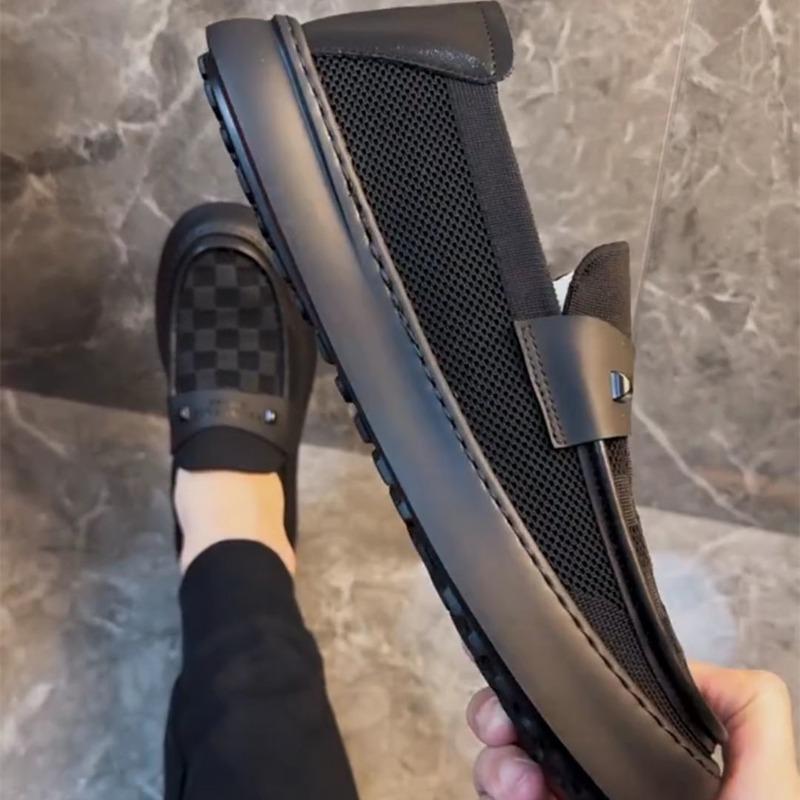Brittiska Herr Casual Lata Skor Affärs Slip On Bönskor Herr Platta Skor Plattform Kläd Herr Lädersko Sommar Höst Loafers