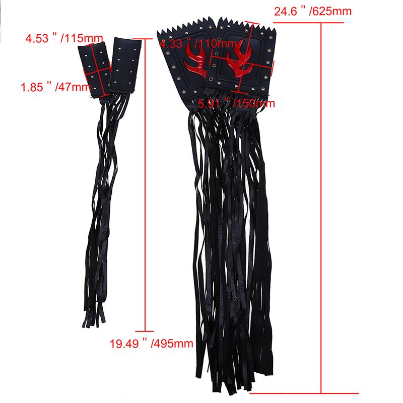 Universal Leather Motorcycle Fringe Grip Covers Handlebar Lever Streamer Tassel for Harley Indian Cruiser Chopper Bike Styling Retro Handle Deco
