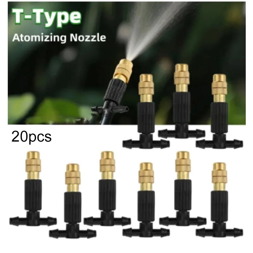 For Greenhouses Watering Solutions Misting Nozzles Misting Applications 20pcs Atomizing Nozzle Brass Construction China Mainland