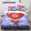 Biancheria da letto con motivo calcistico di Francoforte, Set piumone Copripiumone Federa Regalo di compleanno per la casa (1 * copripiumino + 2 * federa, senza nucleo)