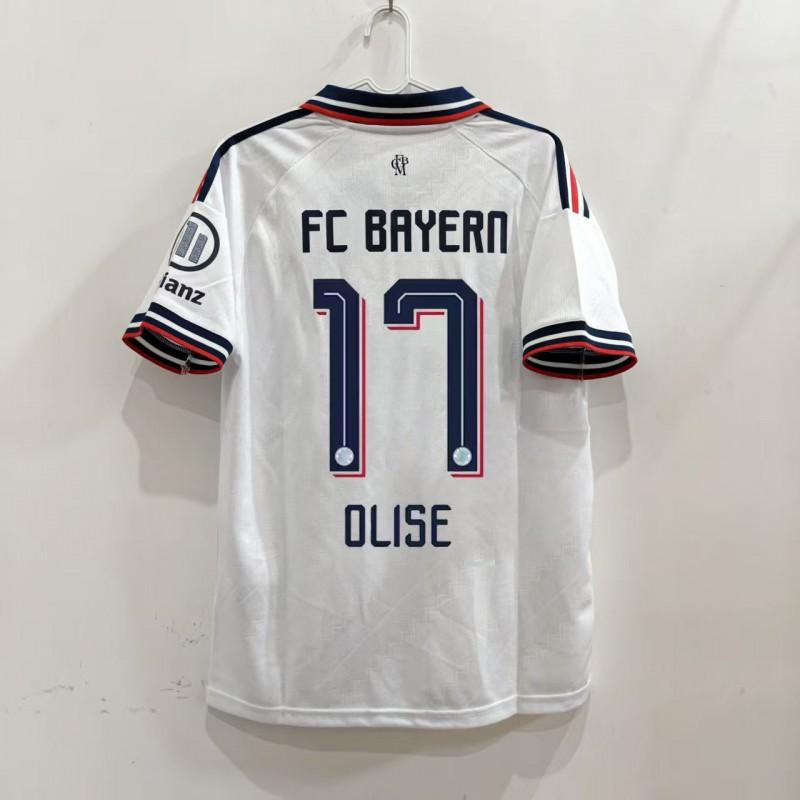 Herren FC Bayern München Auswärtsfußballtrikot Fan-Version Bambusfaser Kurzarm Fußballhemd Mit Spielernamen Nummern