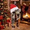 Men's Christmas Print Knit Casual Pants with Pockets, Pants