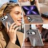 Magnetic Fold Bracket Phone Case For Iphone Duo Fold Leather 360° Rotating Stand For Magsafe Wireless Charging Back Cover