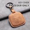 Leather 4 Buttons Car Remote Key Case Cover For Zeekr 001 X For Zeekr 001 009 Full Protector Fob Keychain