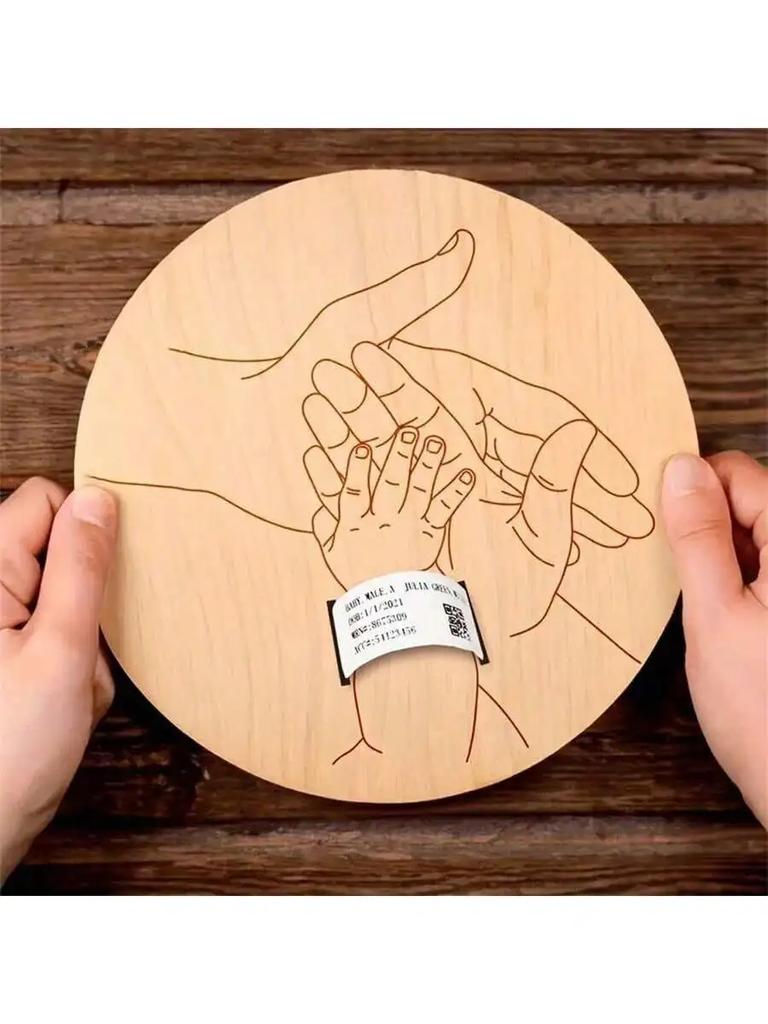 Newborn Hospital Engraved Keepsake Holder Personalized Baby Gift Memorial Pregnancy Wristband For Mother's Day & Father's Day