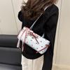 Bow baguette bag casual summer fashion polka dot shoulder bag portable commuter bag underarm bag