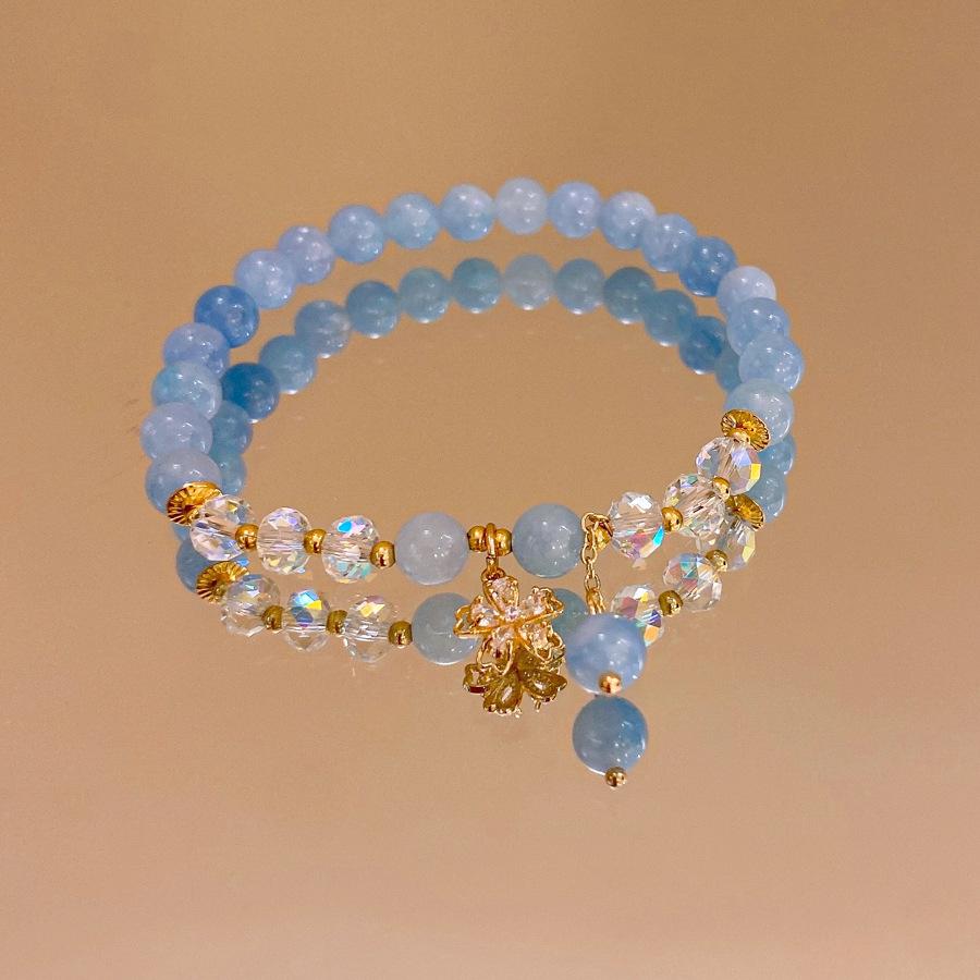 Crystal Butterfly Beaded Bracelet Women's Light Luxury Girlfriend Gift Birthday Bracelet High Value Student Party Exquisite Jewelry
