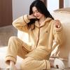 OEING Women's Winter Coral Fleece Pajama Set