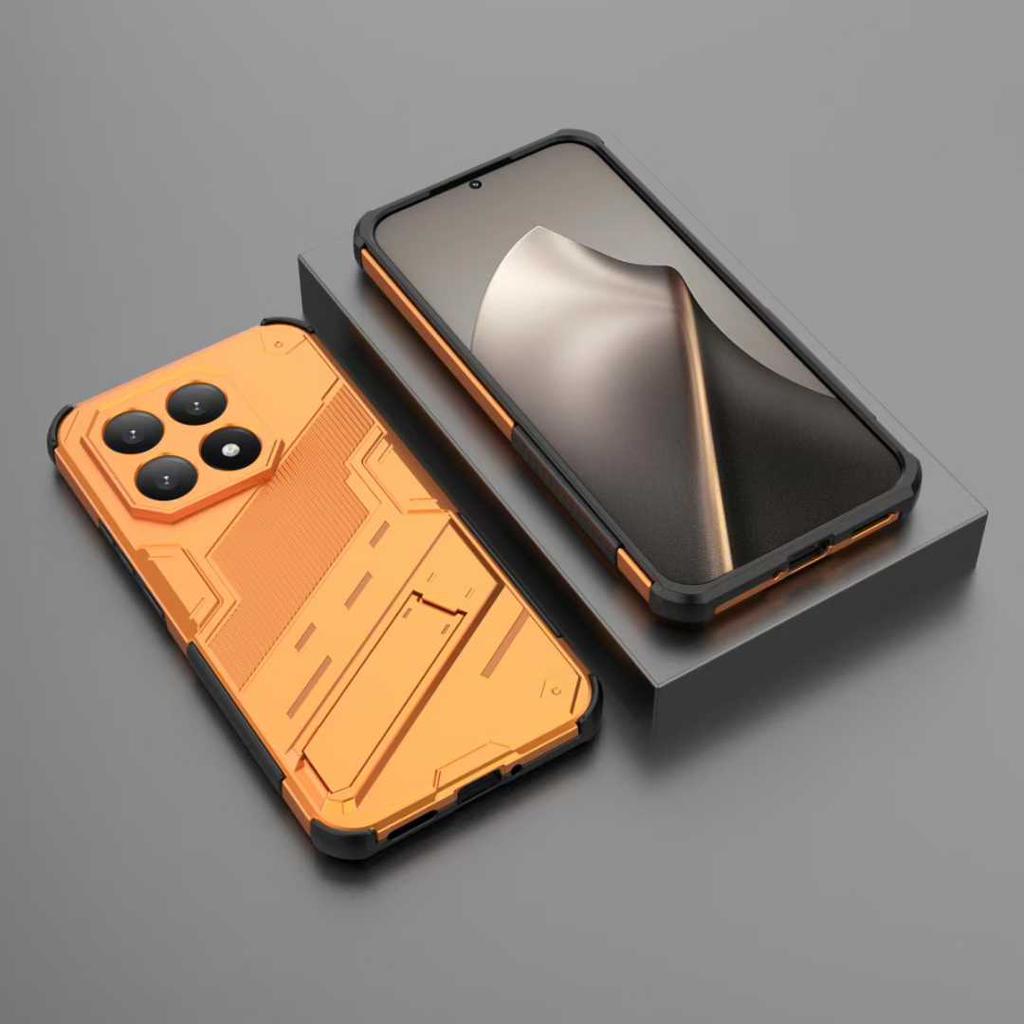 Armor Protect Stand Rugged Back Cover For Xiaomi 15T Pro 17 Pro Max Redmi Note 15 Pro Plus 15 15C Wireless Charging Phone Case