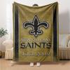 Name Custom New Orleans Saints Print Flannel Blanket High Quality Warm Comfortable Cover for All Seasons Perfect for Gifts Home Decor