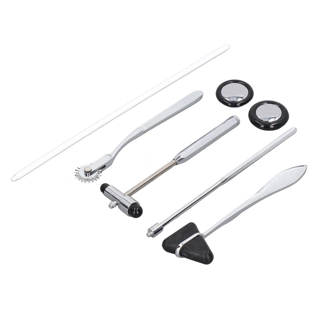 5PCS Neurological Hammer Set Stainless Steel Multifunctional Portable Medical Hammer Set for Nervous System Exam