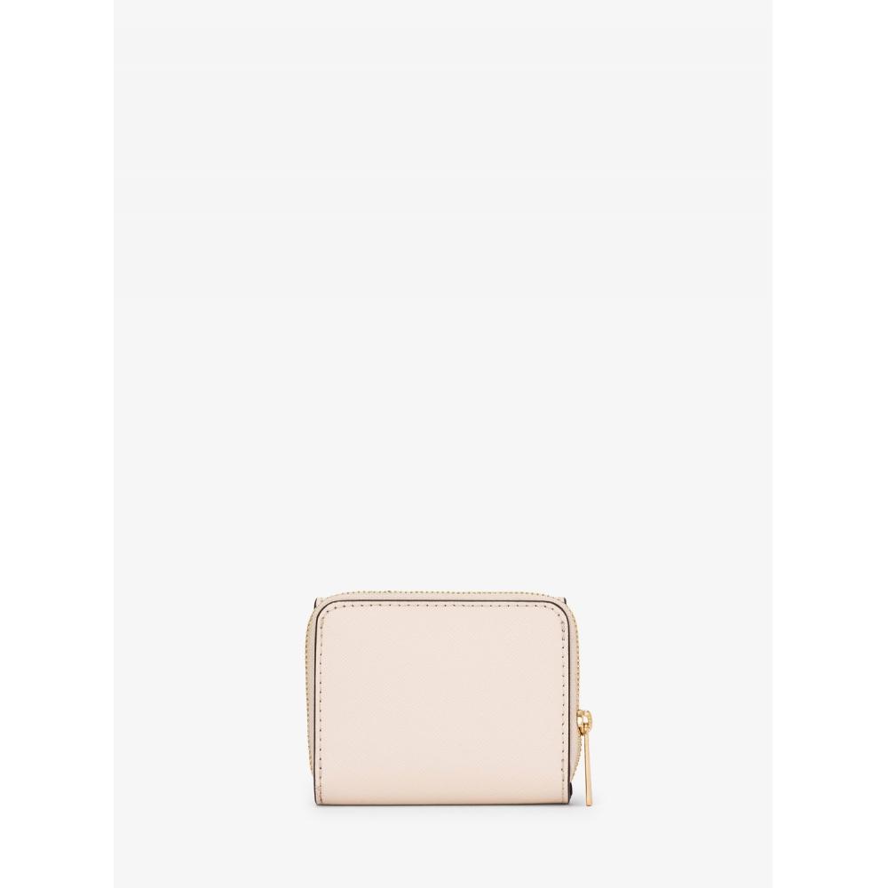 Michael Kors Jet Set Travel Mid Zip Wallet Small 35h9gtvz5l2171 Light Cream