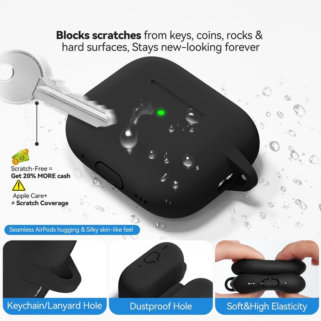 Für AirPods Pro 3. Generation Hülle Neue Weiche Silikonhülle für AirPods Pro 3 Schutzhülle mit Reinigungsset für AirPods Pro 3