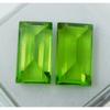 19.00 Ct Natural PERIDOT Faceted   Amazing Gems Green Baguette Cut Pair