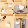 Storage Toothbrush Organizer Wall Mounted Tooth Brush Cup Stand  Bathroom