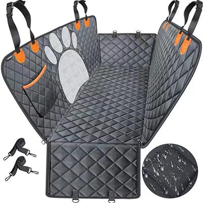 Housse de siège de voiture pour chien pour siège arrière, hamac de voiture pour chien 100 % étanche avec fenêtre en maille visuelle et fermeture éclair latérale pour siège de voiture et protection de porte