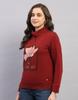 MONTE CARLO Women's High Neck Full Sleeve Sweatshirt