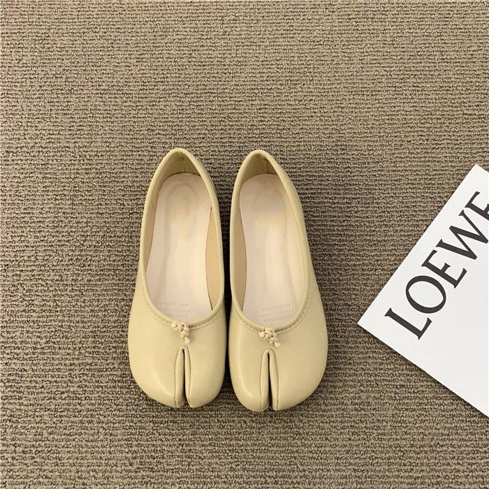 Mode Nouvelles Chaussures Plates pour Femmes Cuir Souple Confortables Mocassins à Bout Fourchu Femme Décontracté Ballerines Mujer Dames Nœud Papillon Mujer