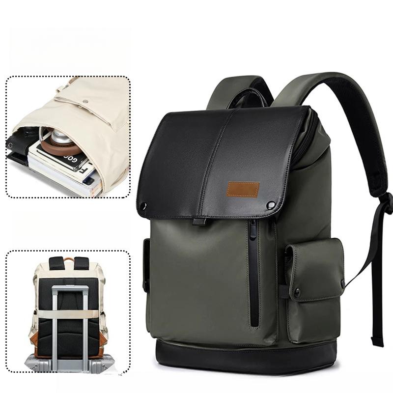 Modischer Color-Block Rucksack mit großem Fassungsvermögen 16 Zoll Laptop Tasche Outdoor Freizeit Unisex Rucksack