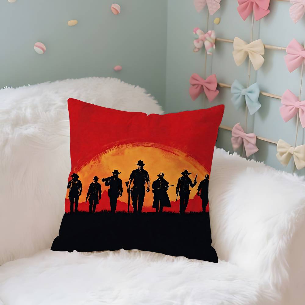 Game GRed Deads Redemption 2 Case Plush Fabric Soft Pillowcase Double Sided Print Cushion Cover Household Gifts