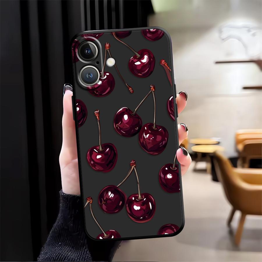 Case for Apple iPhone 17 Pro Max 14 11 12 15 Pro 7 8 Air 16 13 XR XS MAX Funda Phone Cover Fruit Cherry