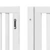 6 Piece Foldable White Dog Gate 480 cm Poplar Wood