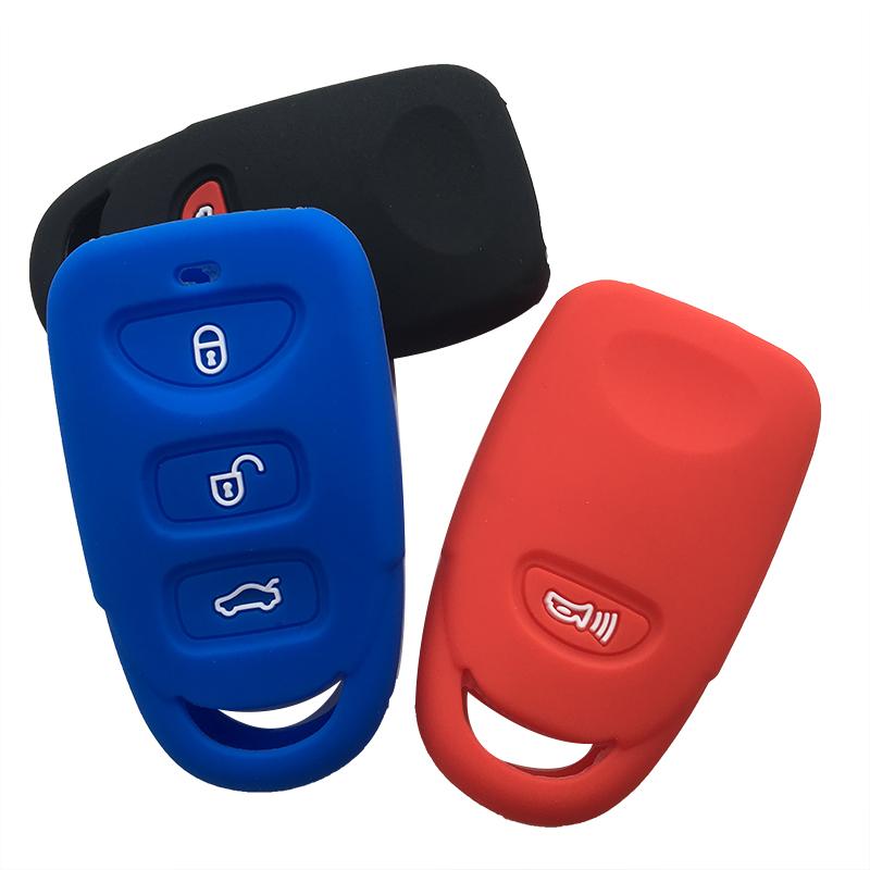 For Hyundai Santa Fe 2019 Silicone Key Cover for KIA Forte Soul Rio 3 Key Case for Hyundai SantaFe Santa Fe Car Key Cover Cap