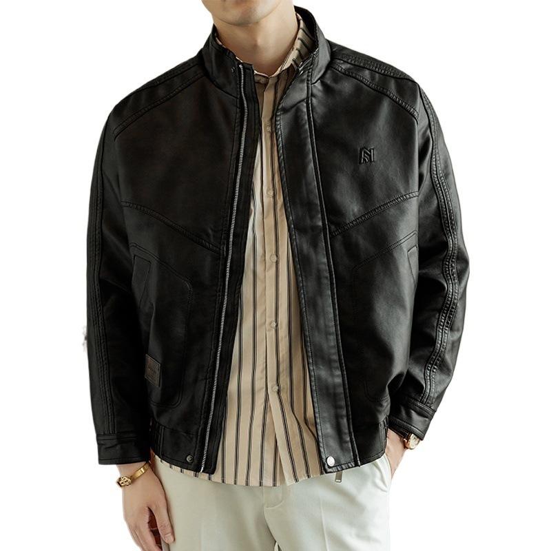 Oversized Men's PU Cool Casual Fashion Jacket Leather Jacket
