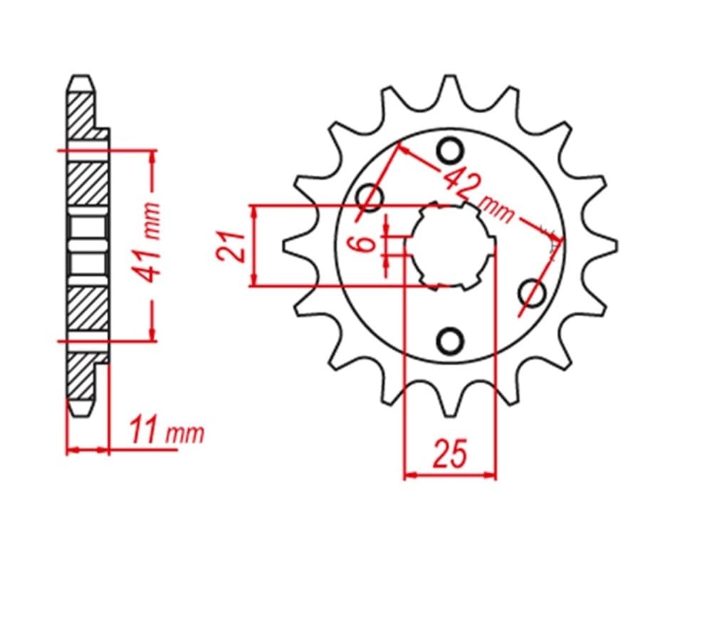 520 14T 15T Motorcycle Front Sprocket for NSR250 NSR250R NS250 VT250 VTR250 (14 Teeth)