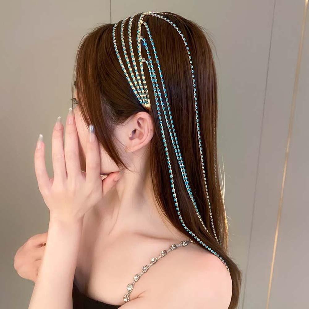 Sweet 4 in 1 Hair Bands with Tassels Elegant Women Hair Hoop Twinkle Hairband  Banquet