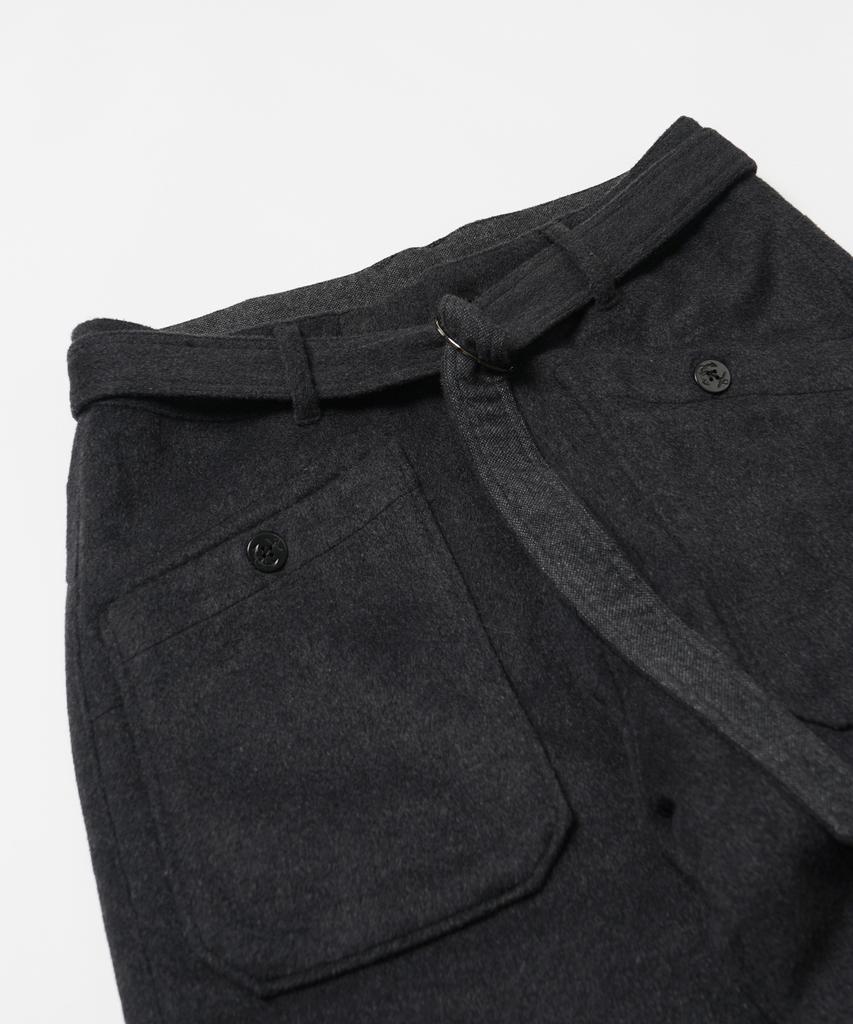 FRIZMWORKS Wool Belted Deck Pants _ Charcoal