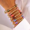 Ports Style Rugby Bracelet Set Super Bowl Bead Bangles Elastic Beads Bracelet  Decoration