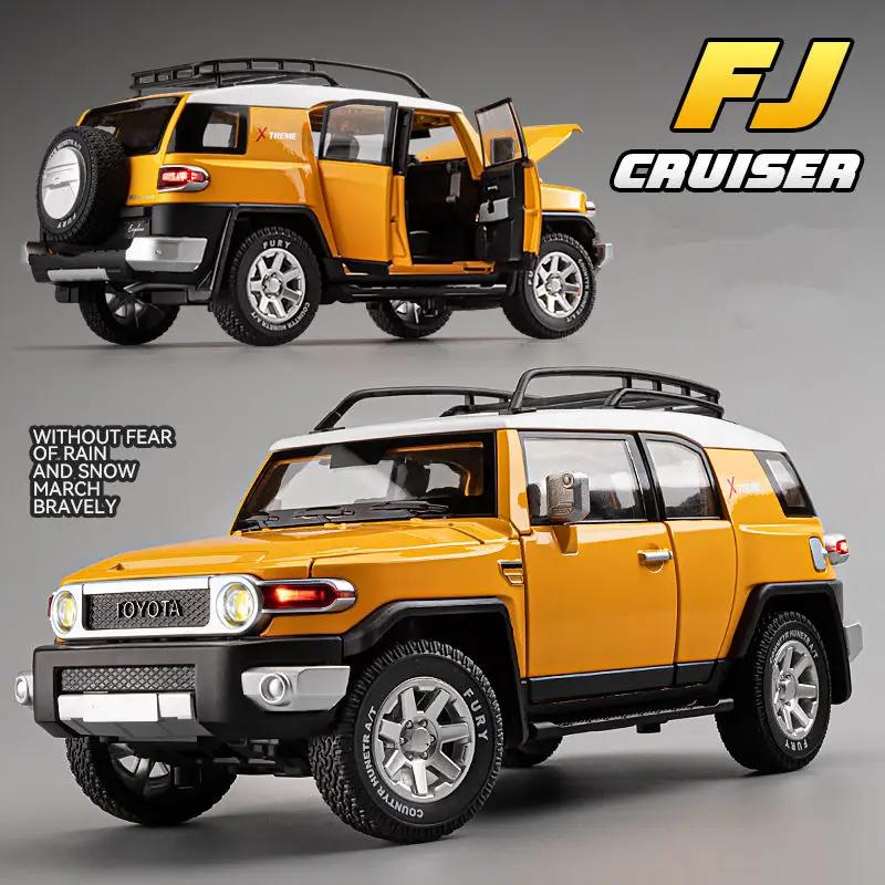 1/24 Toyota FJ Cruiser SUV Alloy Car Model Diecasts Metal Off-road Vehicles Car Model Simulation Sound Light Childrens Toys Gift