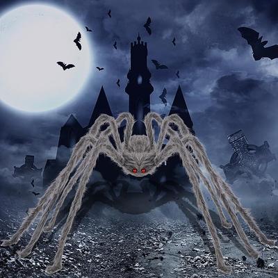 Spider Halloween Giant 150 Cm Hairy Red Eyes Horror XXL