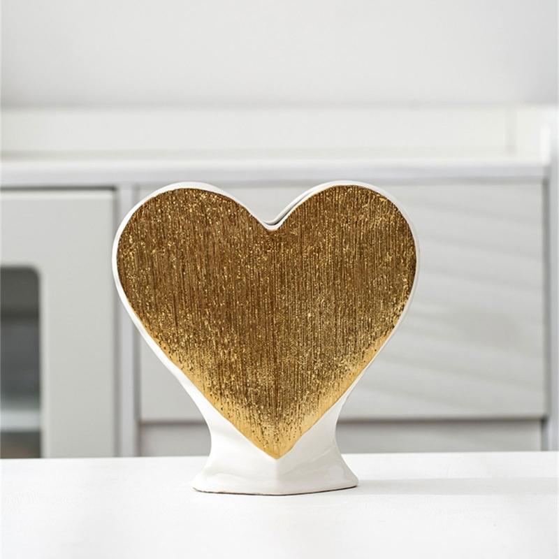 Flower Vase Heart Shaped Flower Pots Unique Decorative Vase for Home Wedding Valentines Day Gift Desktop Living Room