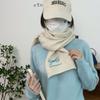 Bowknot Embroidery Bow Scarf Cashmere Wool Shawl Simple Knitted Scarves  Girl