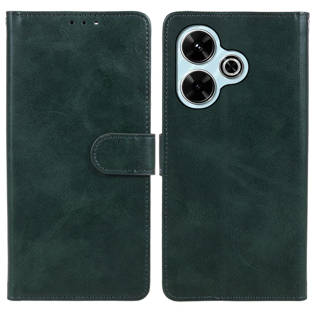 For Xiaomi Poco M6 Plus 5G/Redmi 13 5G/4G/Note 13R 5G Case PU Leather Wallet Protective Phone Cover Calf Texture