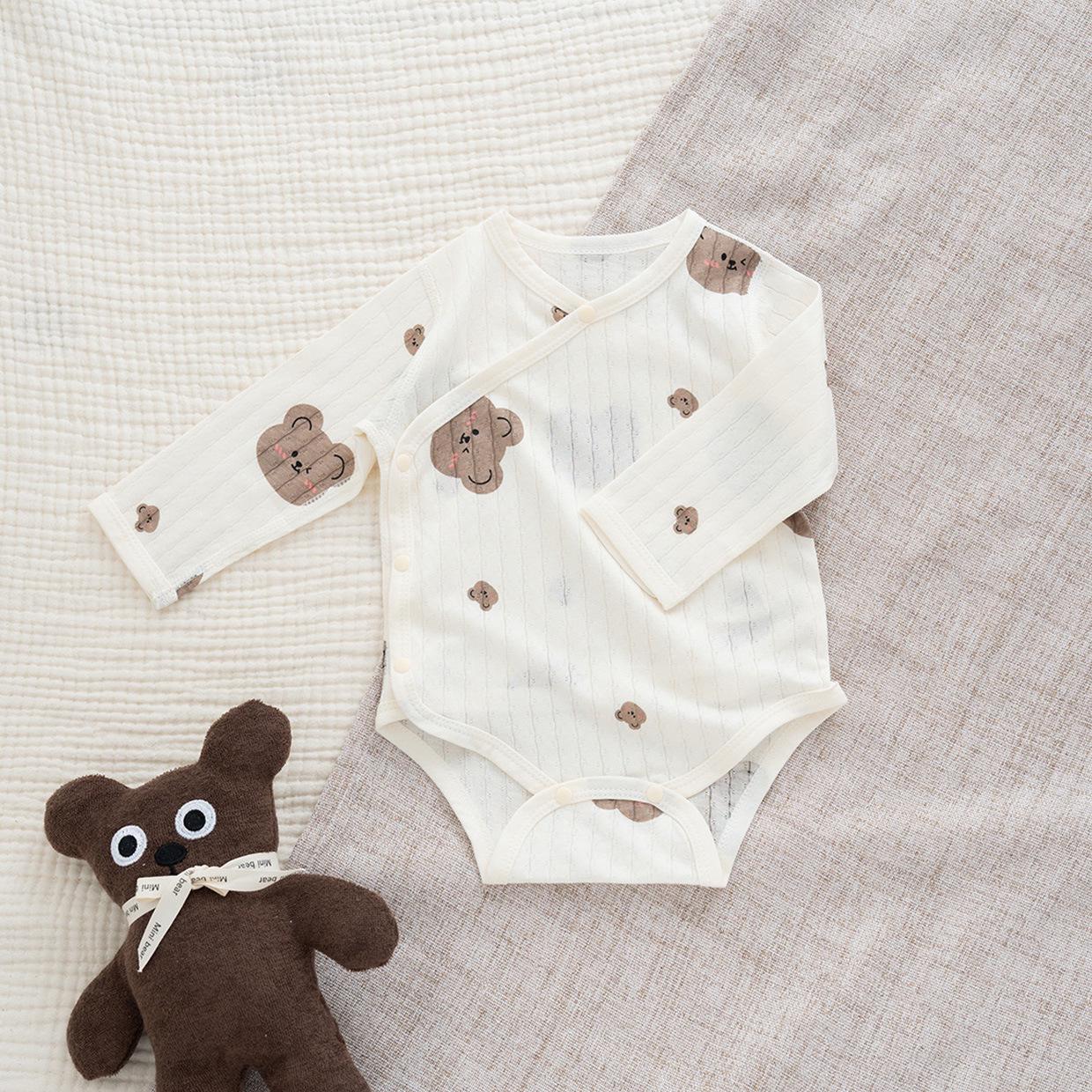 

Летний детский хлопковый ромпер в скандинавском стиле – Ультратонкий комбинезон с длинным рукавом и бесшовной обмоткой бедер 52cm