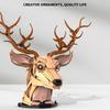 Wooden Deer Model Building Blocks MOC Creative Technical Assembly Bricks Nature Themed Desktop Decor Xmas Birthday Gift